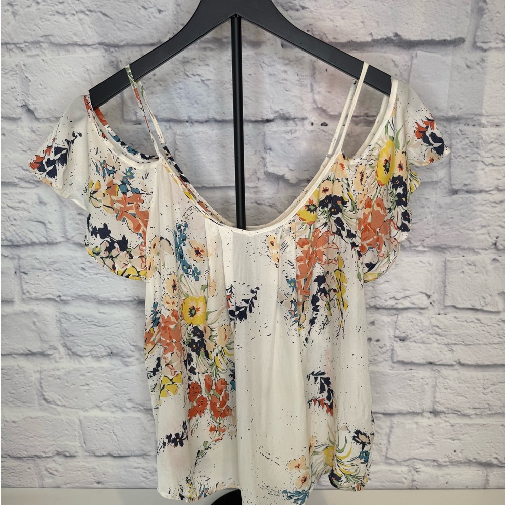 Joie Multicolor Floral Off-Shoulder Blouse